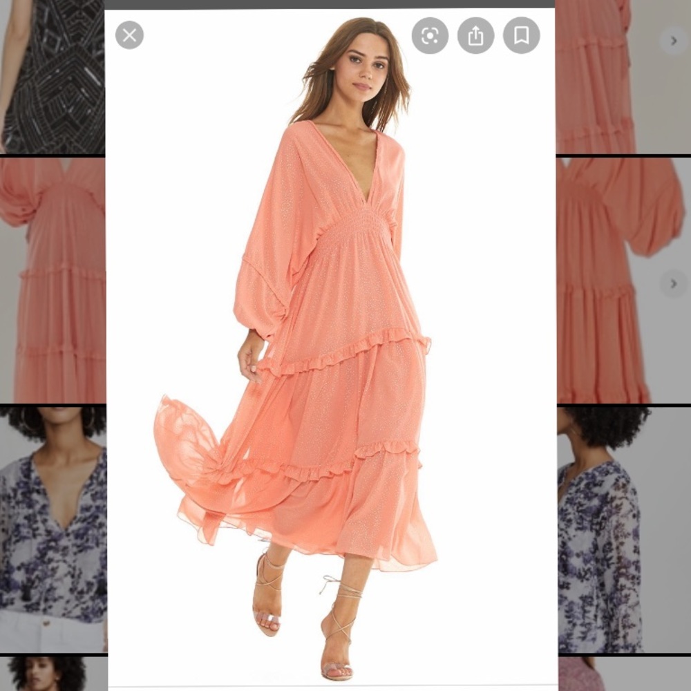 Misa Los Angeles, Ria Dress, Color: Peach, Size XS